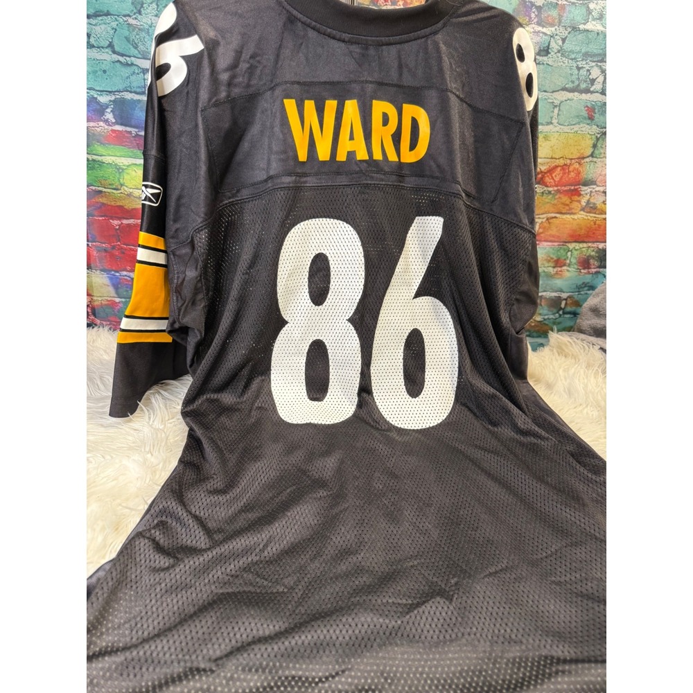 Reebok Hines Ward Pittsburgh Steelers NFL Jersey Black 86 Mens XL 7009A 04